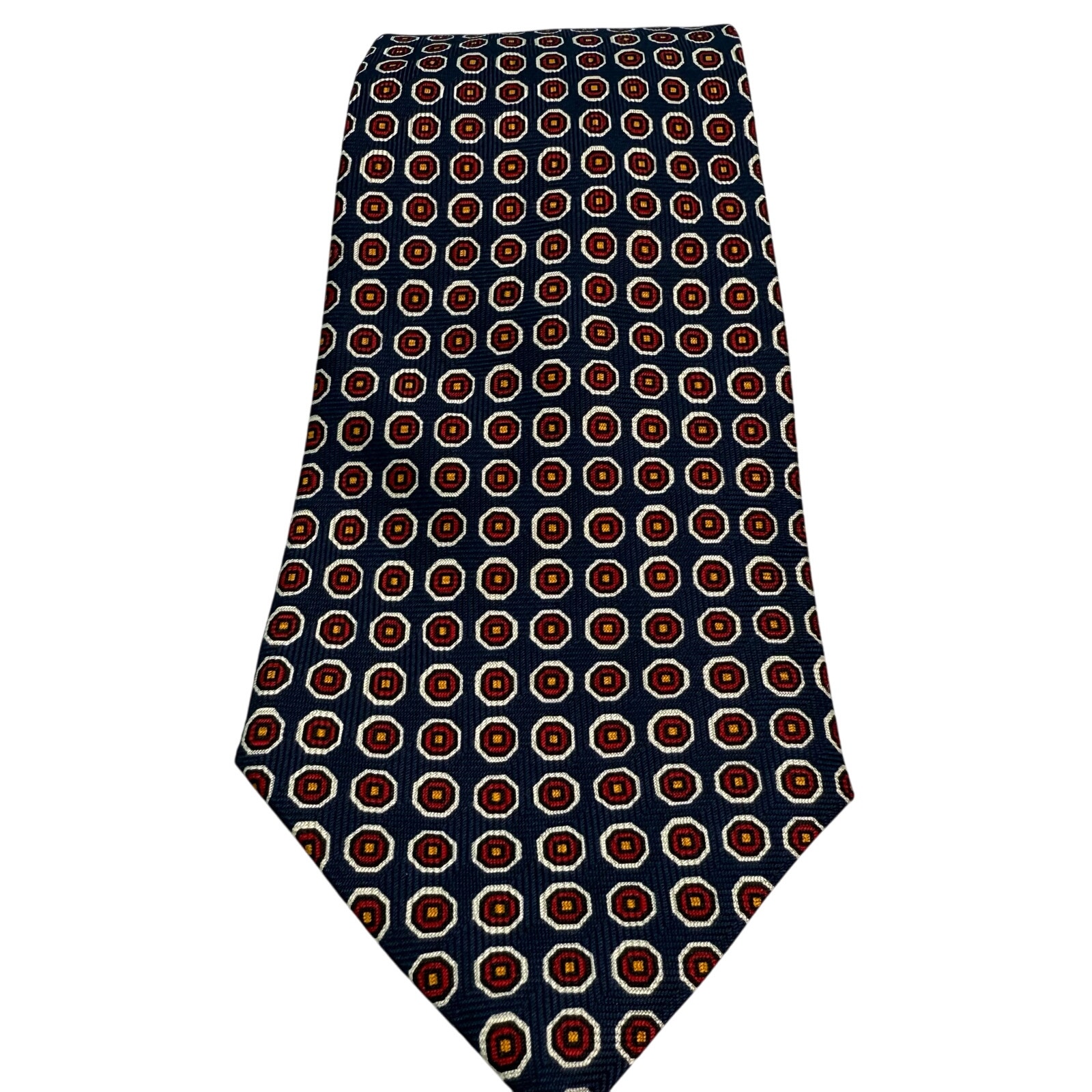 Vintage Lauren Ralph Lauren 100% Silk Tie Navy Blue Made In Usa Nwt